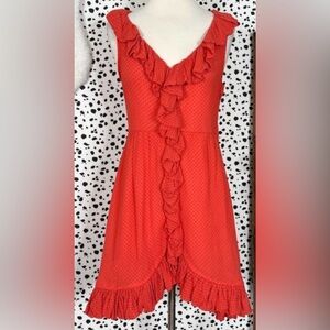 ❤️ Marc Jacobs ruffled polka dot silk dress with lining. Size: 8